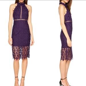 NWT Bardot Gemma lace dress purple Sz 4